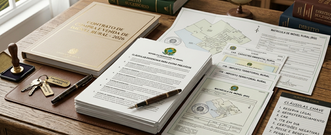 Contrato de Compra e Venda de Imóvel Rural: 7 Cláusulas Essenciais Para Evitar Prejuízos e Disputas Judiciais