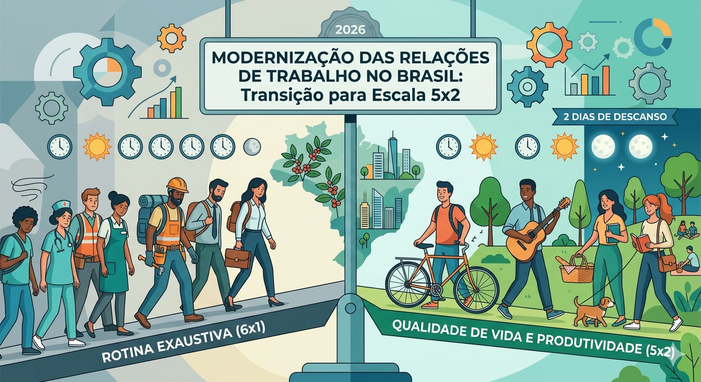 O Fim da Escala 6×1 e a Nova Jornada 5×2: O Que Muda para Trabalhadores e Empresas?